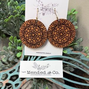 Brown Mandala Earrings